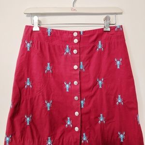 *Price Drop! Lily Pulitzer Red Lobster Skirt Sz 2